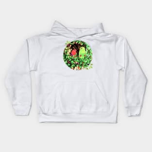 Parrots. Nesting Eclectus Parrots Kids Hoodie